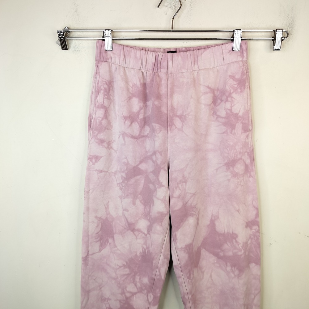 Gap Tie Dye Sweatpants Medium Tall Lounge Casual Cozy Pink Fleece Tapered - Picture 2 of 9
